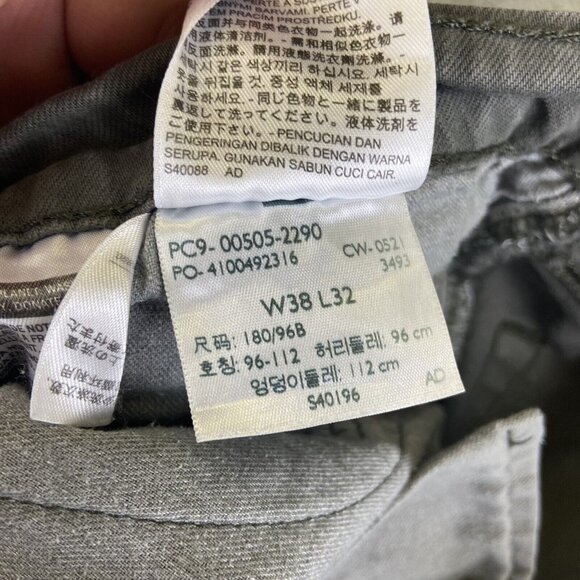 Levis Jeans 38x32‎ (Fits 38x31) Gray 505 Regular Straight Dark Wash Denim - Picture 13 of 16